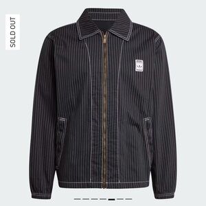 Adidas Men's Black Pinstripe Jacket